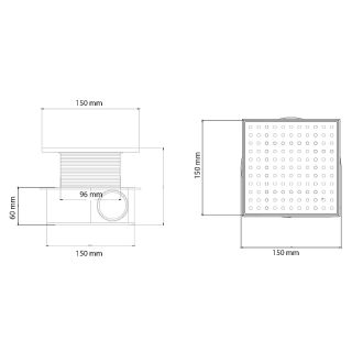 Душевой трап Boheme Smart Design 984-15-G 15см золото